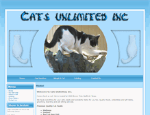 Tablet Screenshot of catsunlimitedinc.com